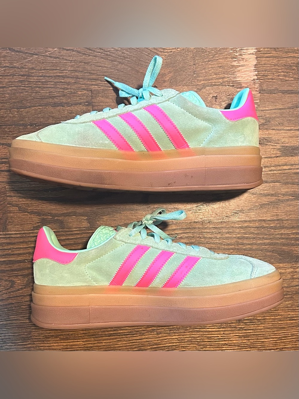 Adidas Mint Green Gazelles